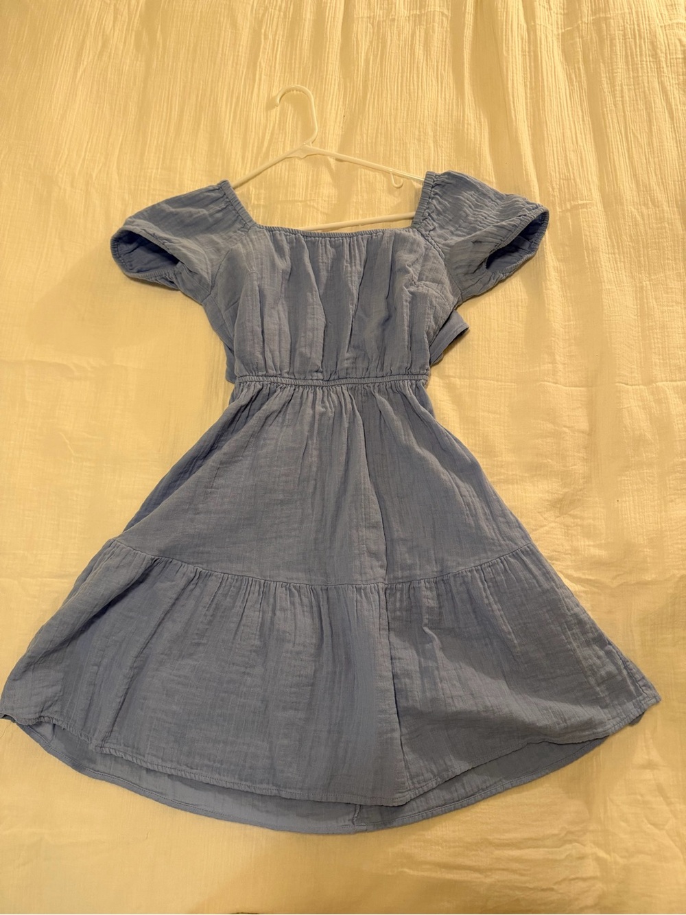Light Blue Smocked Waist Dress